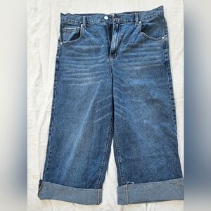 Women's Wide Leg Blue Jeans Size 14